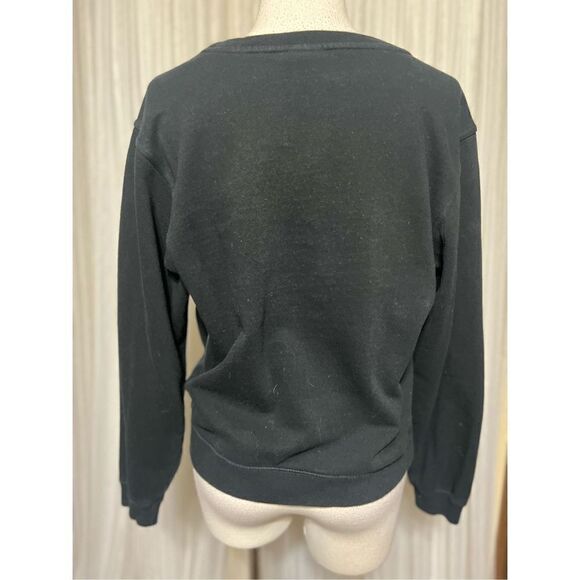 Diamond Supply Company Black Long Sleeve Leopard Print Sweatshirt Size Small - Picture 2 of 4